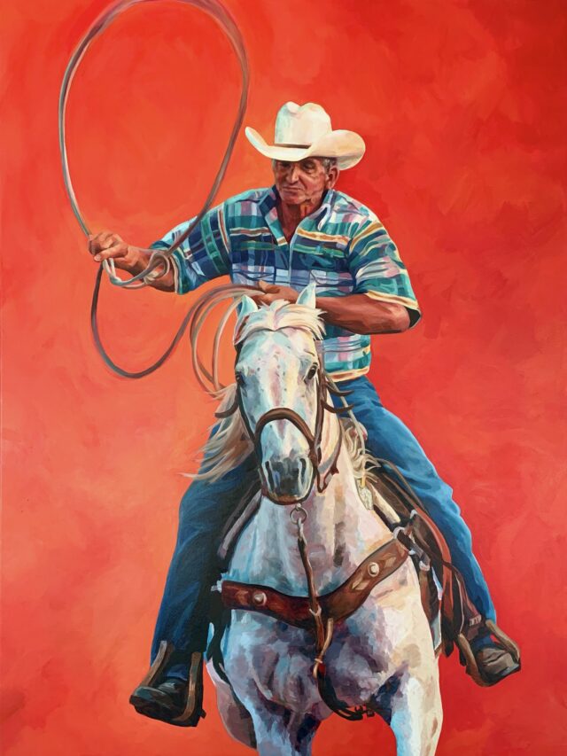 French, a member of Cowgirl Artists of America, has many pieces showcasing her work with watercolor, oil, and ink. Courtesy of Jolee French