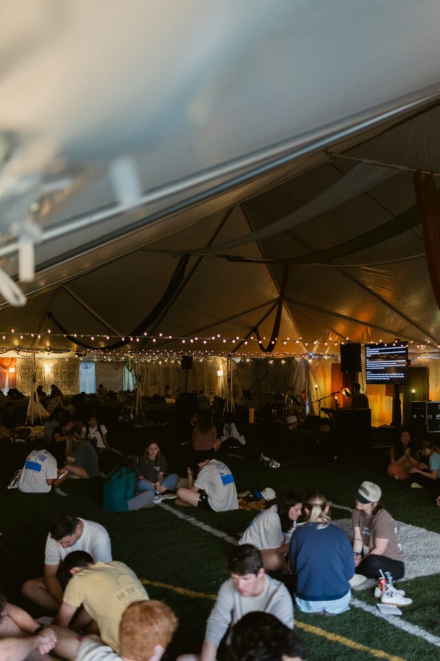 The prayer tent is open 24 hours. It is a place for worship, fellowship and prayer. Photo courtesy of Anna Webb