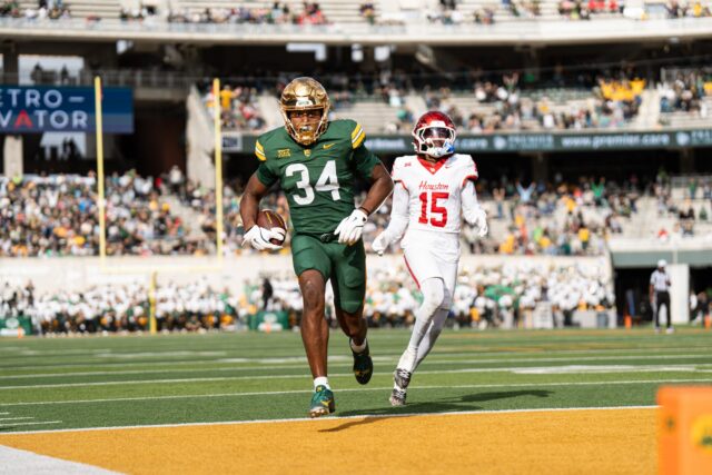 Redshirt senior wide receiver Josh Cameron is headed to the Jacksonville Jaguars with the No. 191 pick in the 2026 NFL Draft. Alyssa Meyers | Photographer