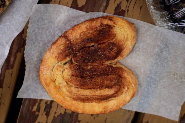 The Palmier, a flakey pastry topped with cinnamon and sugar, was a simple yet satisfying treat that would pair well with a hot coffee. Sophia Monson | Social Media Editor