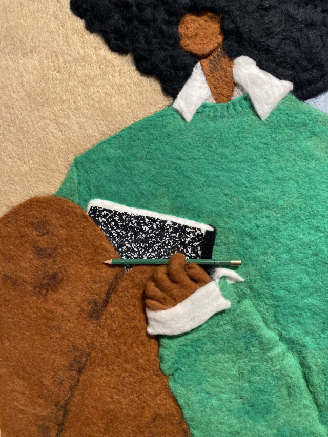 Artist Niki Dionne leans heavily into felt experimentation in her work. Addison