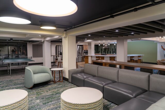 The renovations in Kokernot added a whole four inches of vertical space, encouraging a wider and more student friendly community space. Caleb Garcia | Photo Editor