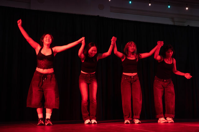 Members of the Korean Dance Team perform at the Mosaic Mixer at the Student Union Building on Wednesday night. Caleb Garcia | Photo Editor