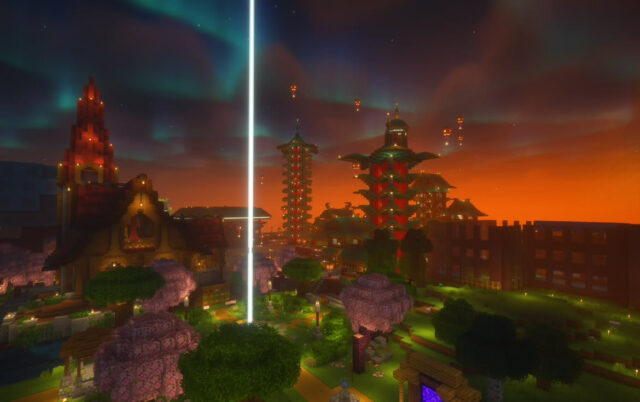 The BearCraft server features many builds. Photo courtesy of Hannah Gomez