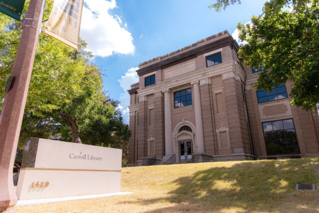 Carroll Library standing in all its glory, housing a grand collection of Texas history. Walter Guerrero | Photographer