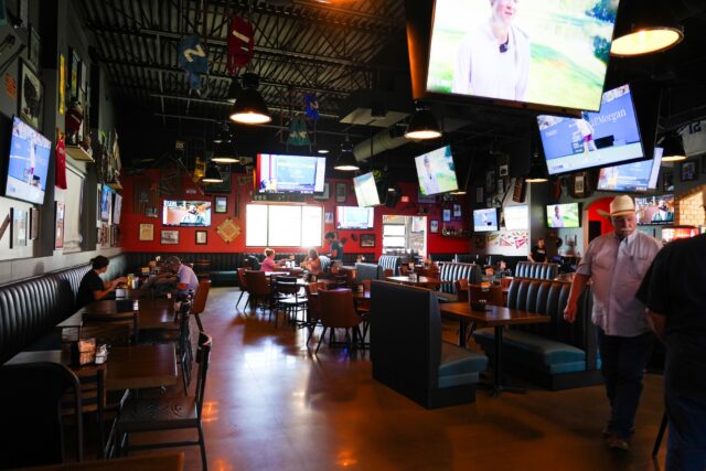 Inside the Hilltop Tavern in the restaurant area.  
Layla Bazan | Photographer