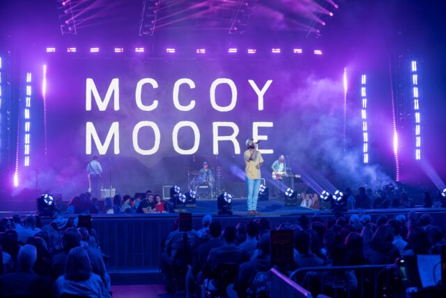 Mccoy Moore opens up the show for Old Dominion at Foster Pavilion on Friday night. Caleb Garcia | Photographer