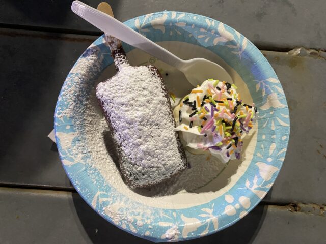 Deep fried brownie and ice cream from Fry Dat at the Heart O' Texas Fair. Arden Berry | Arts & Life Editor