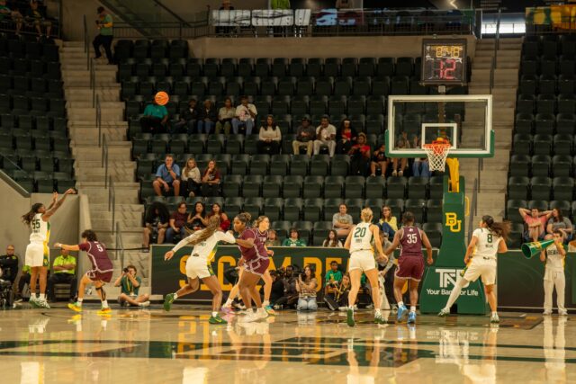 Junior guard Trinity Turner shoots a three pointer at
