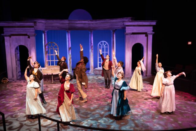 The cast of 'Sense & Sensibility' perform a dance sequence at the end of the play. Caleb Garcia | Photo Editor